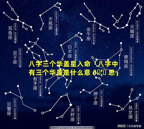 八字三个华盖星入命「八字中有三个华盖是什么意 🦅 思」